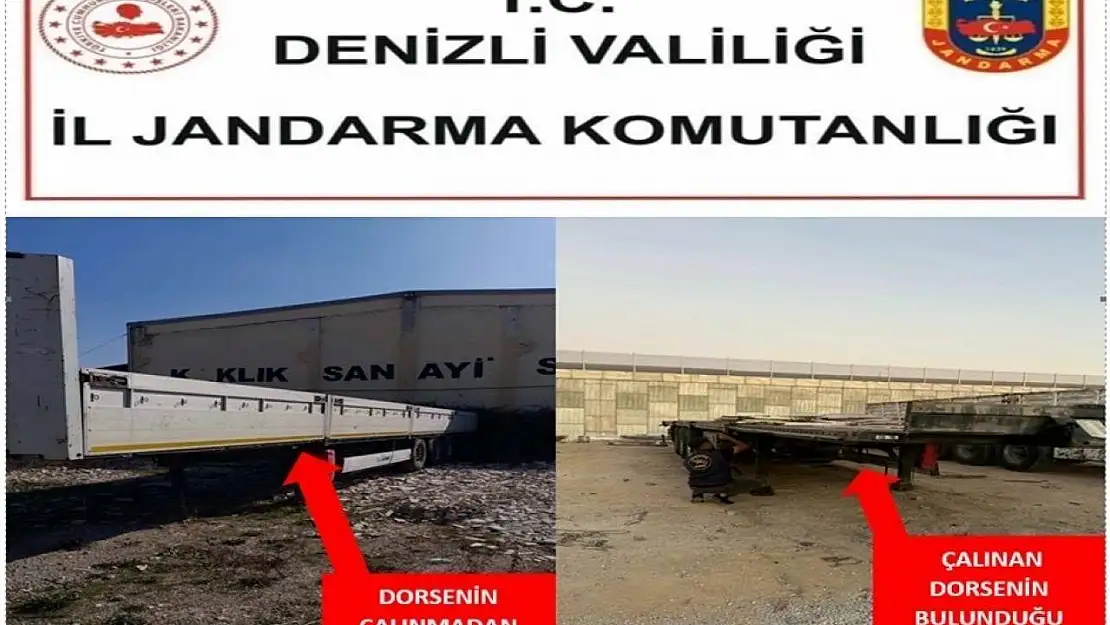 Park halindeki çalınan dorse 3 ilde titizlikle takip edilerek bulundu