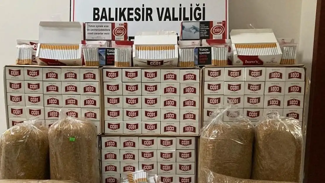 Polisten kaçak tütün ve sigara operasyonu