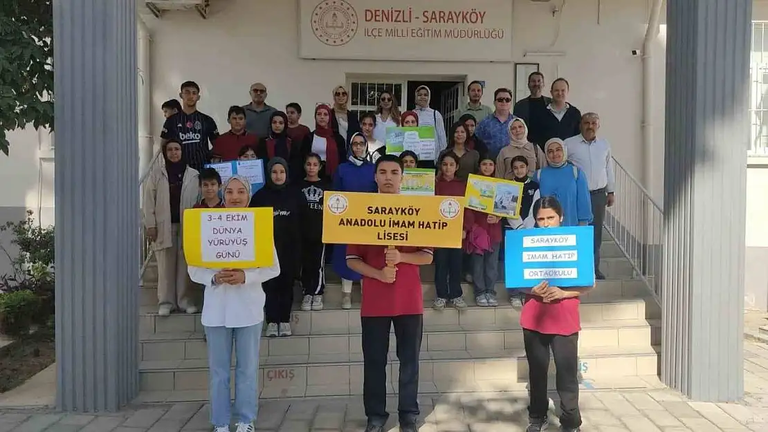 Sarayköy'ün genç liselilerinden farkındalık yürüyüşü