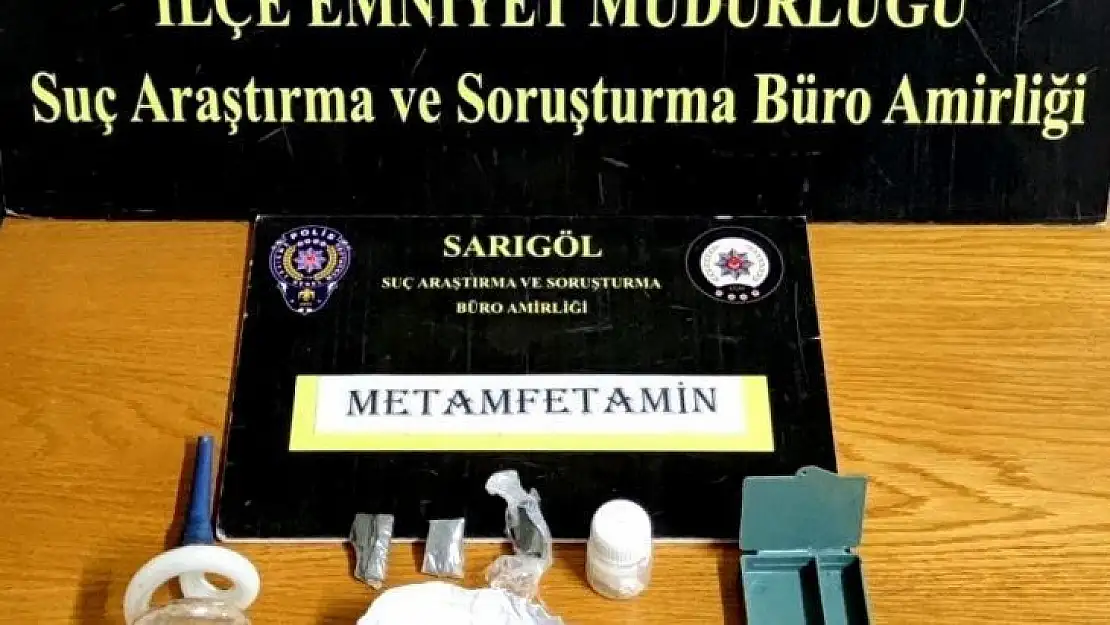 Sarıgöl'de durdurulan araçtan uyuşturucu çıktı