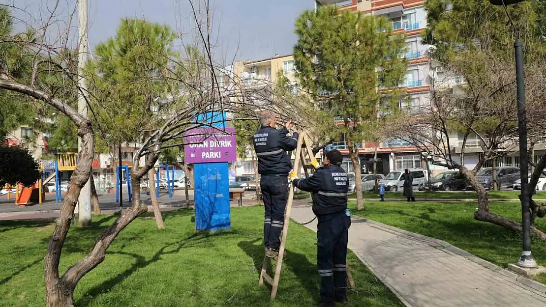 Şehzadeler'de park ve bahçelerde bakım çalışmaları sürüyor