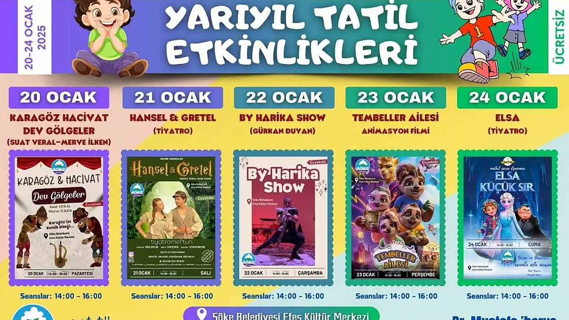 Söke'de çocuklar yarıyıl tatilinde etkinliklerle buluşacak