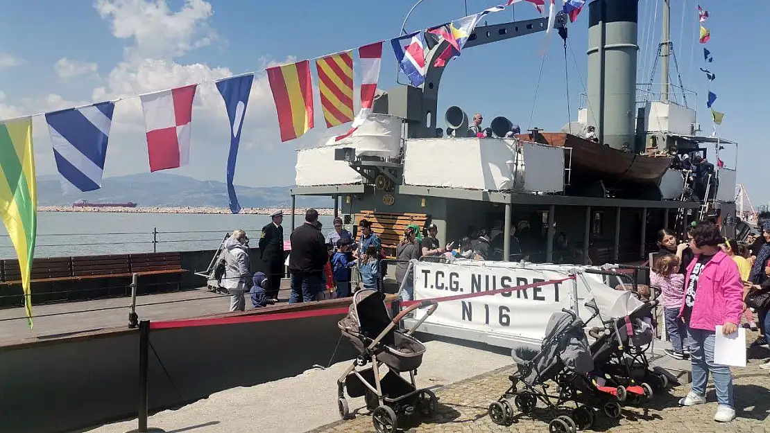 TCG Nusret mayın gemisi Bandırma'da