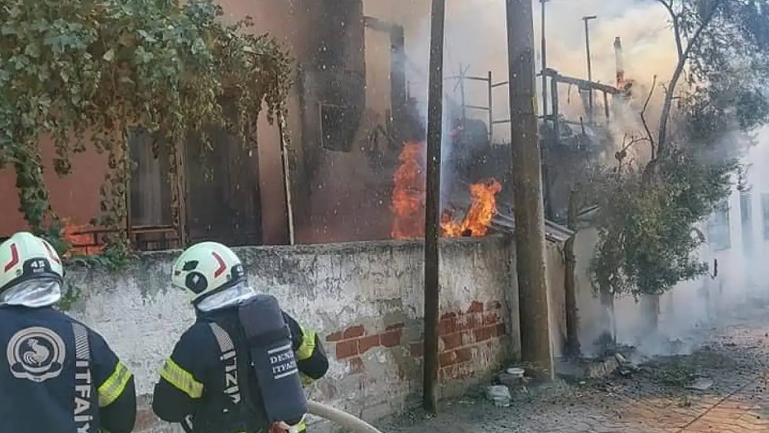 Tek katlı müstakil evde çıkan yangın paniğe neden oldu