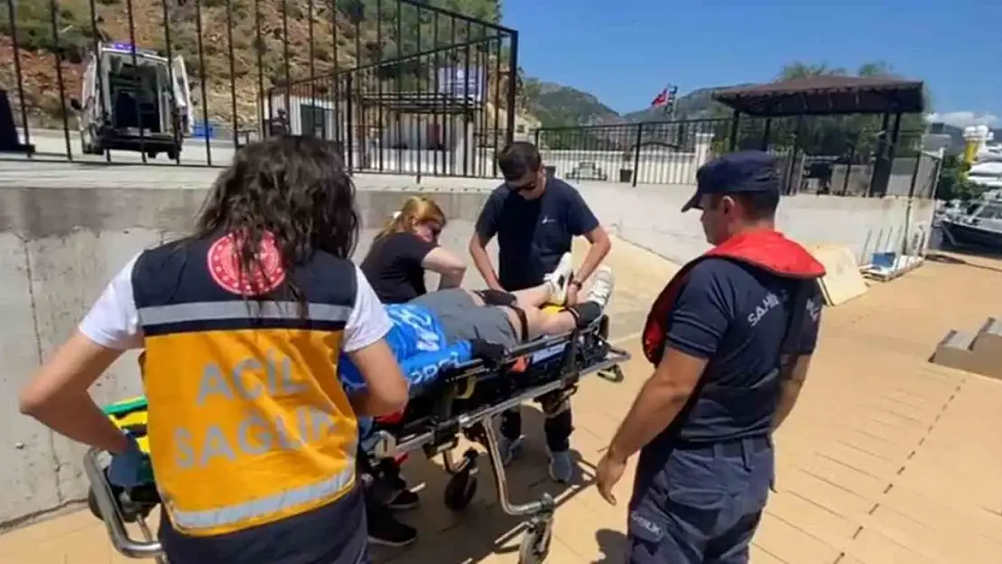 Teknede yaralanan vatandaşa tıbbi tahliye