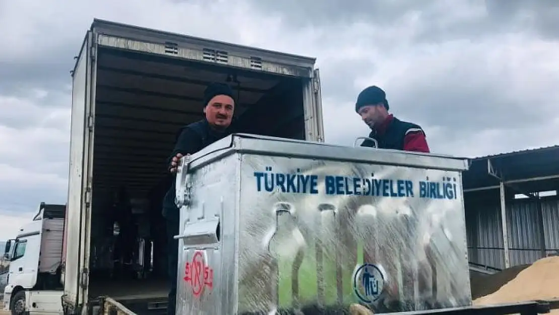 Terzialan Beldesine hibe çöp  konteyneri