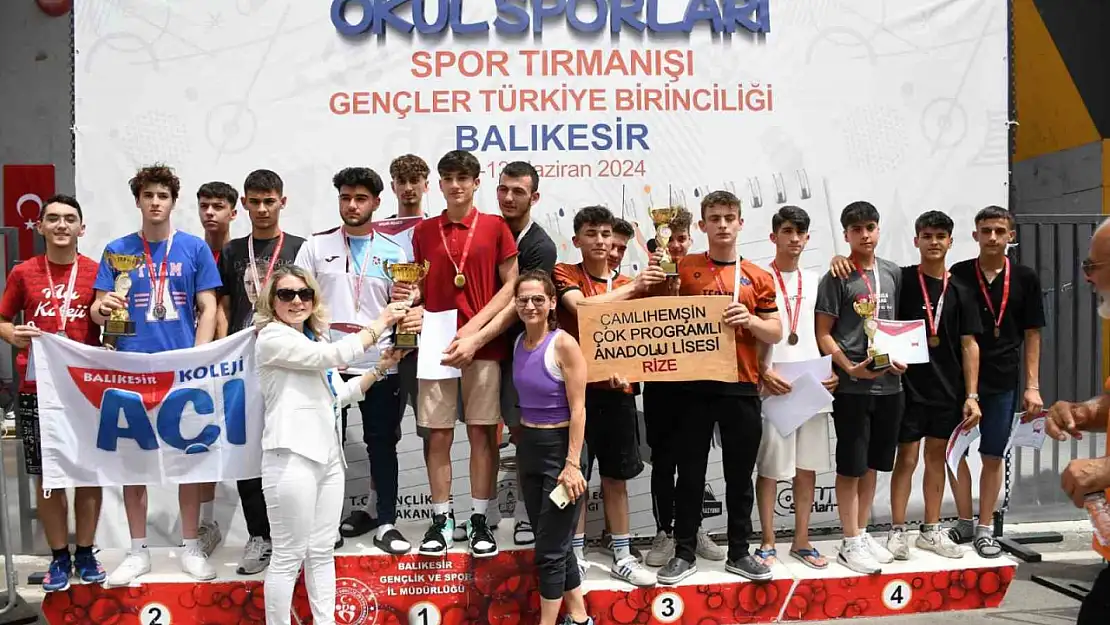 Türkiye Gençler Spor tırmanışı şampiyonası Balıkesir'de gerçekleşti