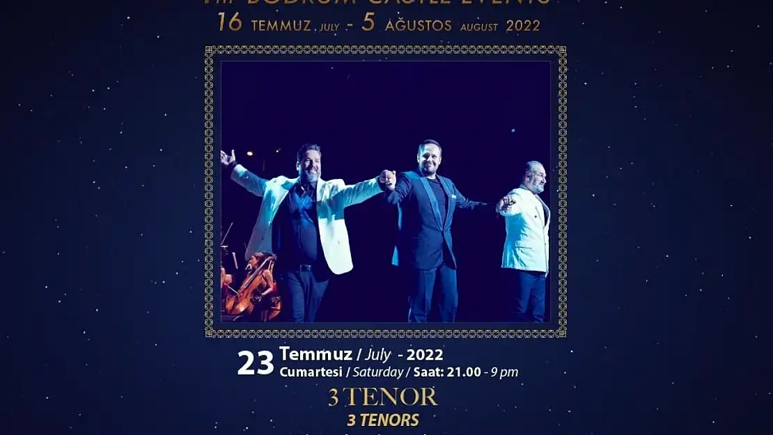 Üç tenor, Bodrum'da konser verecek