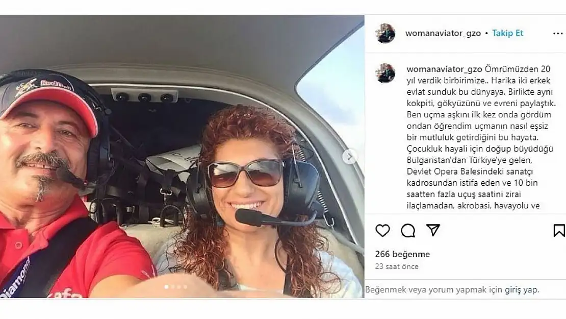 Ünal Aster'in pilot olan eski eşinden duygu dolu veda