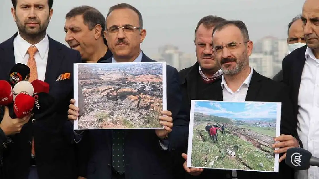 Ürküten yarıkları yerinde inceleyen AK Partili Sürekli: 'Harmandalı pimi çekilmiş bombadır'