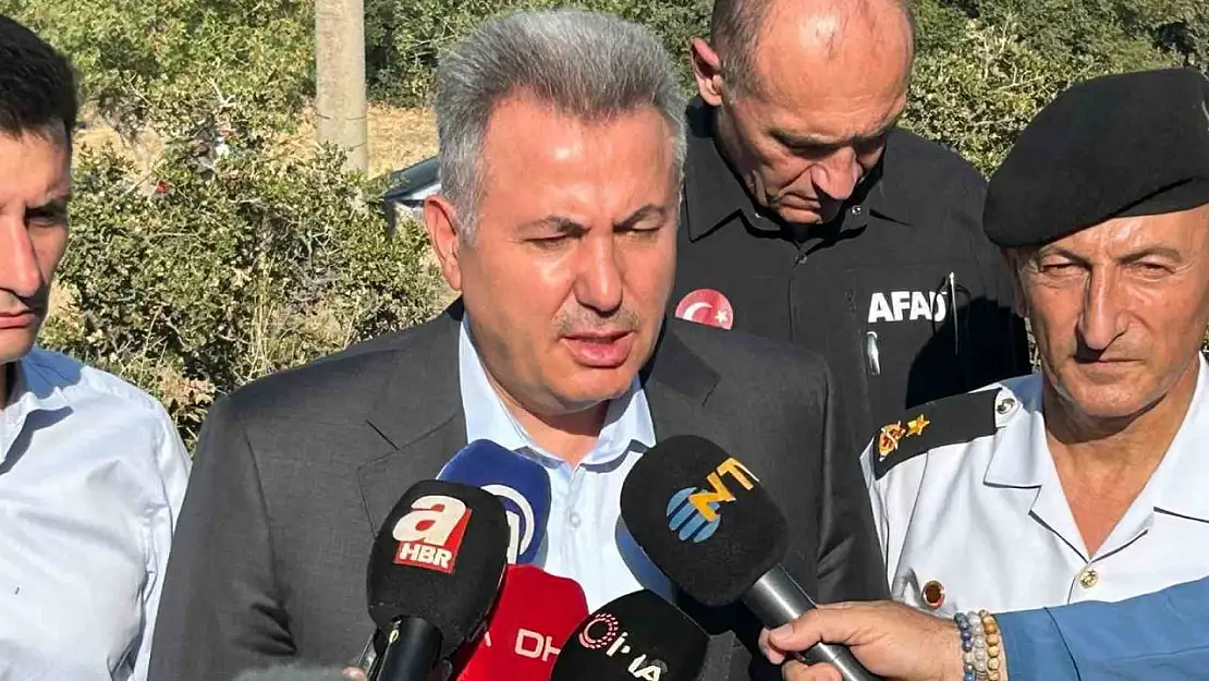 Vali Elban: 'Yangın henüz kontrol altına alınmadı ama enerjisi bir miktar düşürüldü'