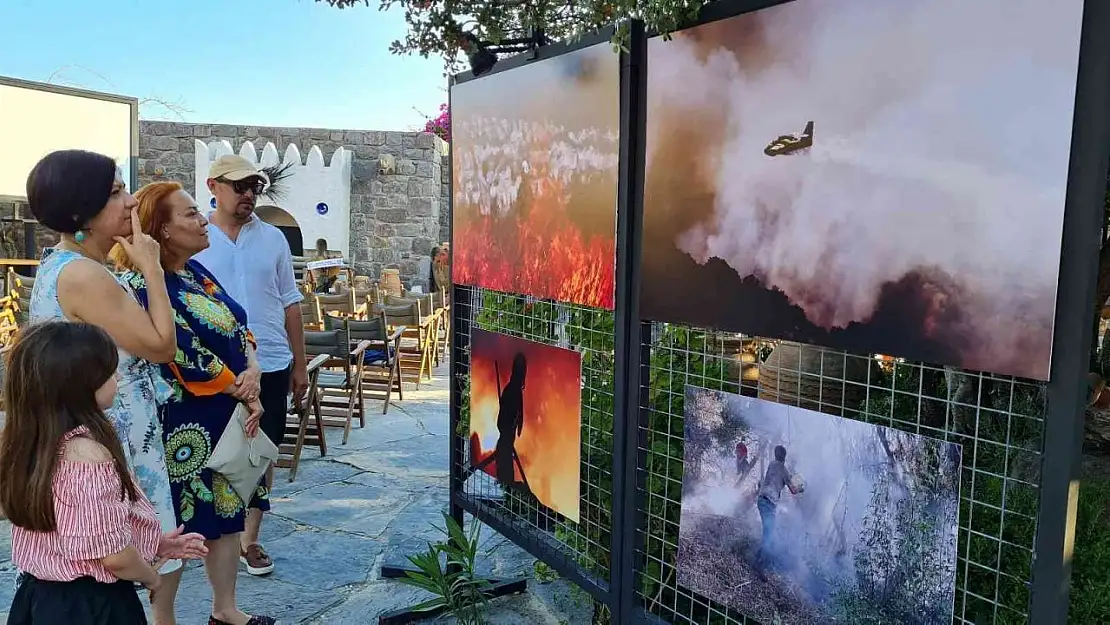 Yangınlarda çektiği fotoğraflardan sergi açtı