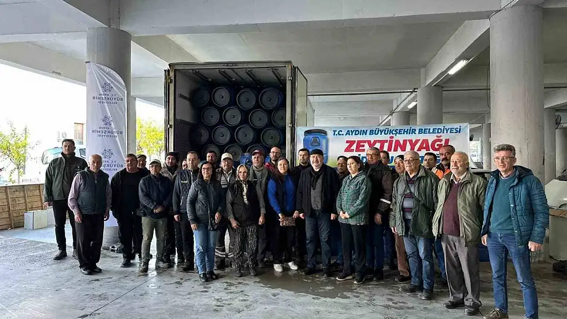 Yenipazar'da zeytinyağı bidonları üreticilere dağıtıldı