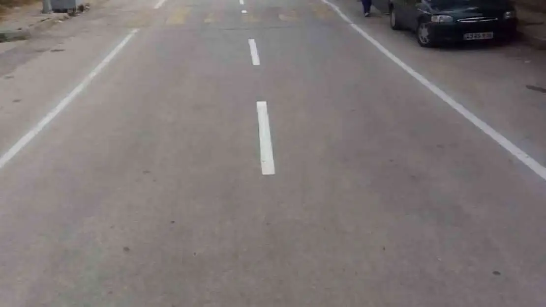 Yol çizgi çalışmaları tamamlandı