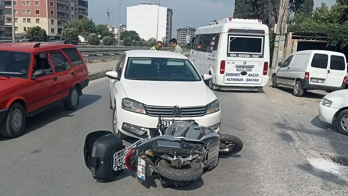 Yozgat'tan geldi, Edremit'te kaza yaptı