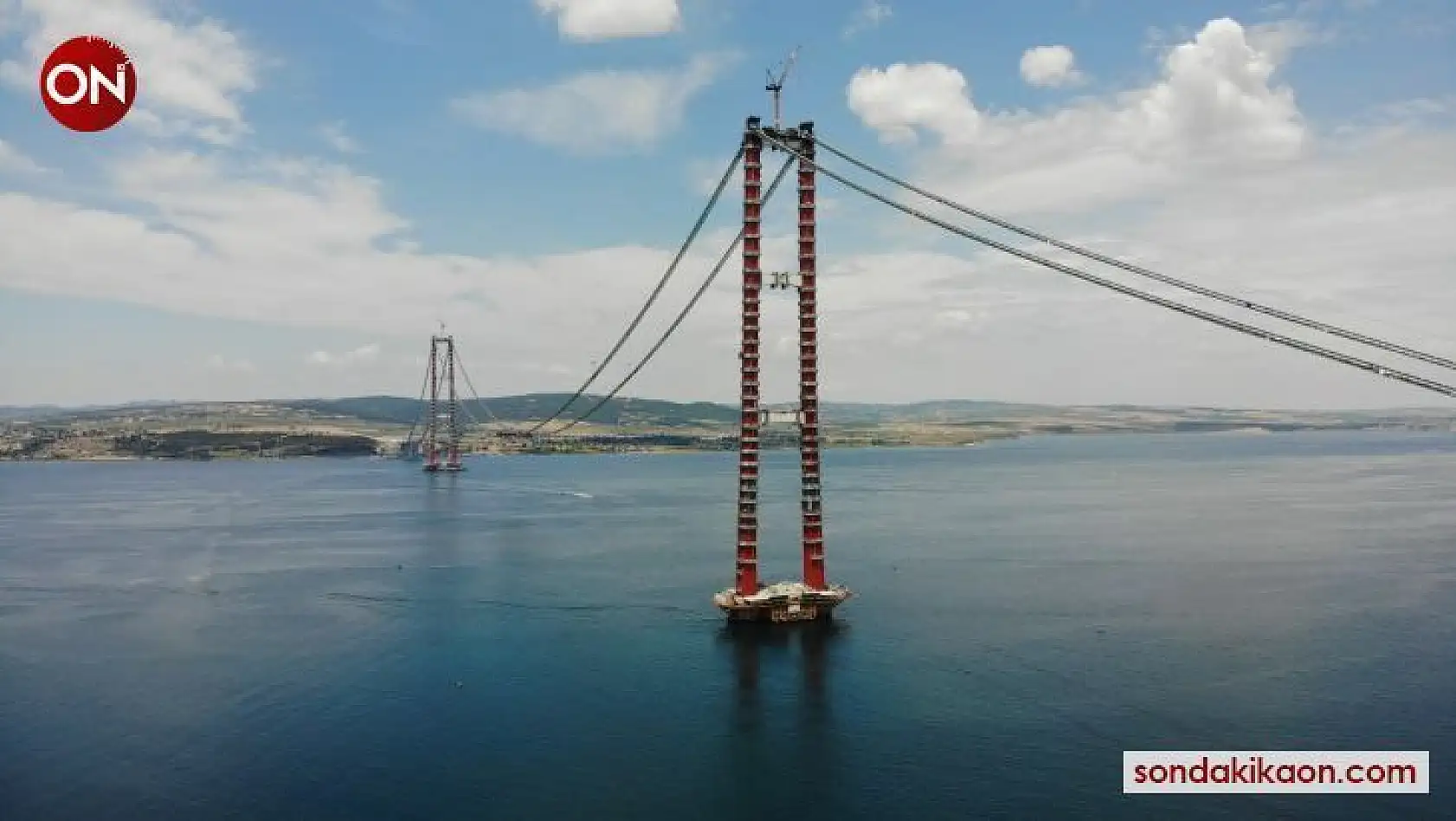 1915 Çanakkale Köprüsü'nün askı halat montajı başladı