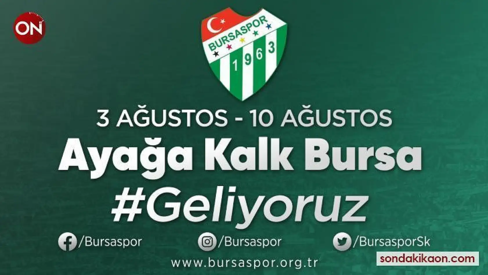 Bursaspor'dan destek kampanyası duyurusu: 'Ayağa kalk Bursa'