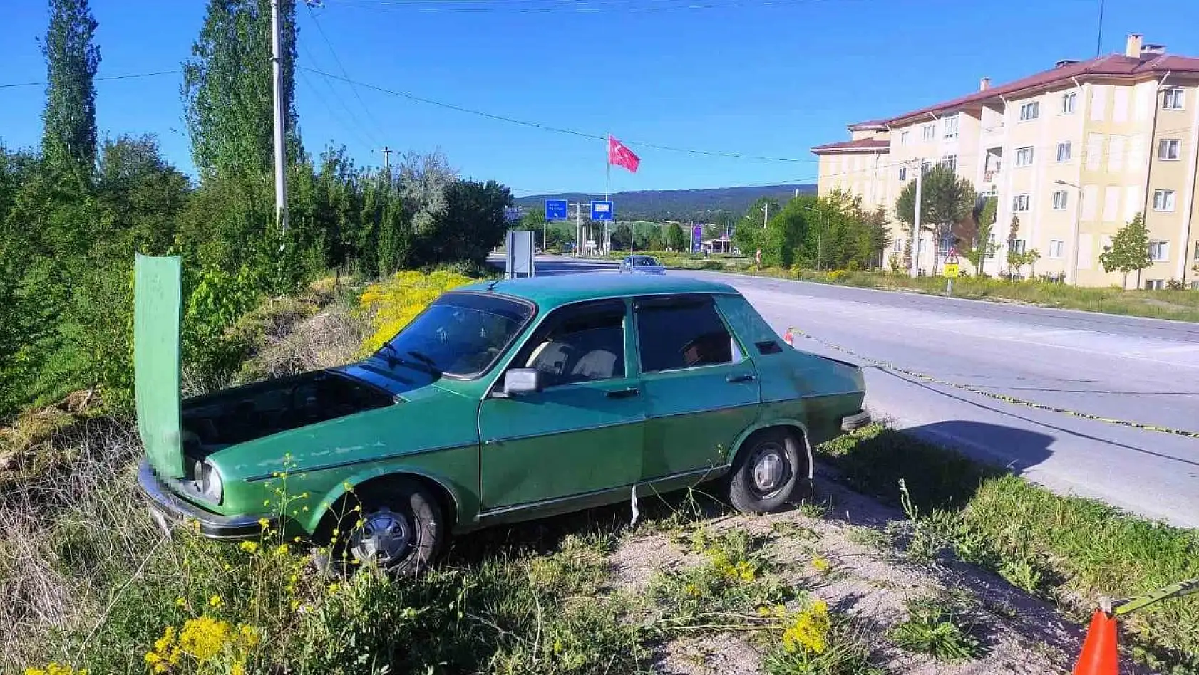 Hisarcık'ta araçta patlama: 1 ağır yaralı
