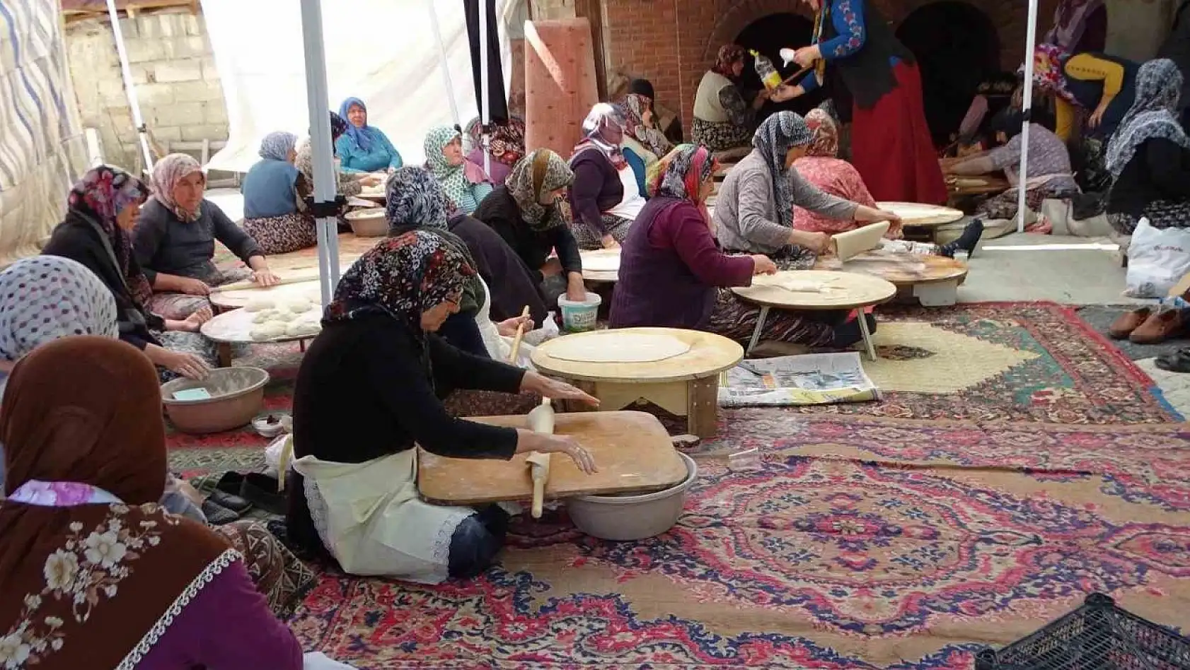Hisarcık'ta Seydi Resul Türbesi için geleneksel gözleme hayrı