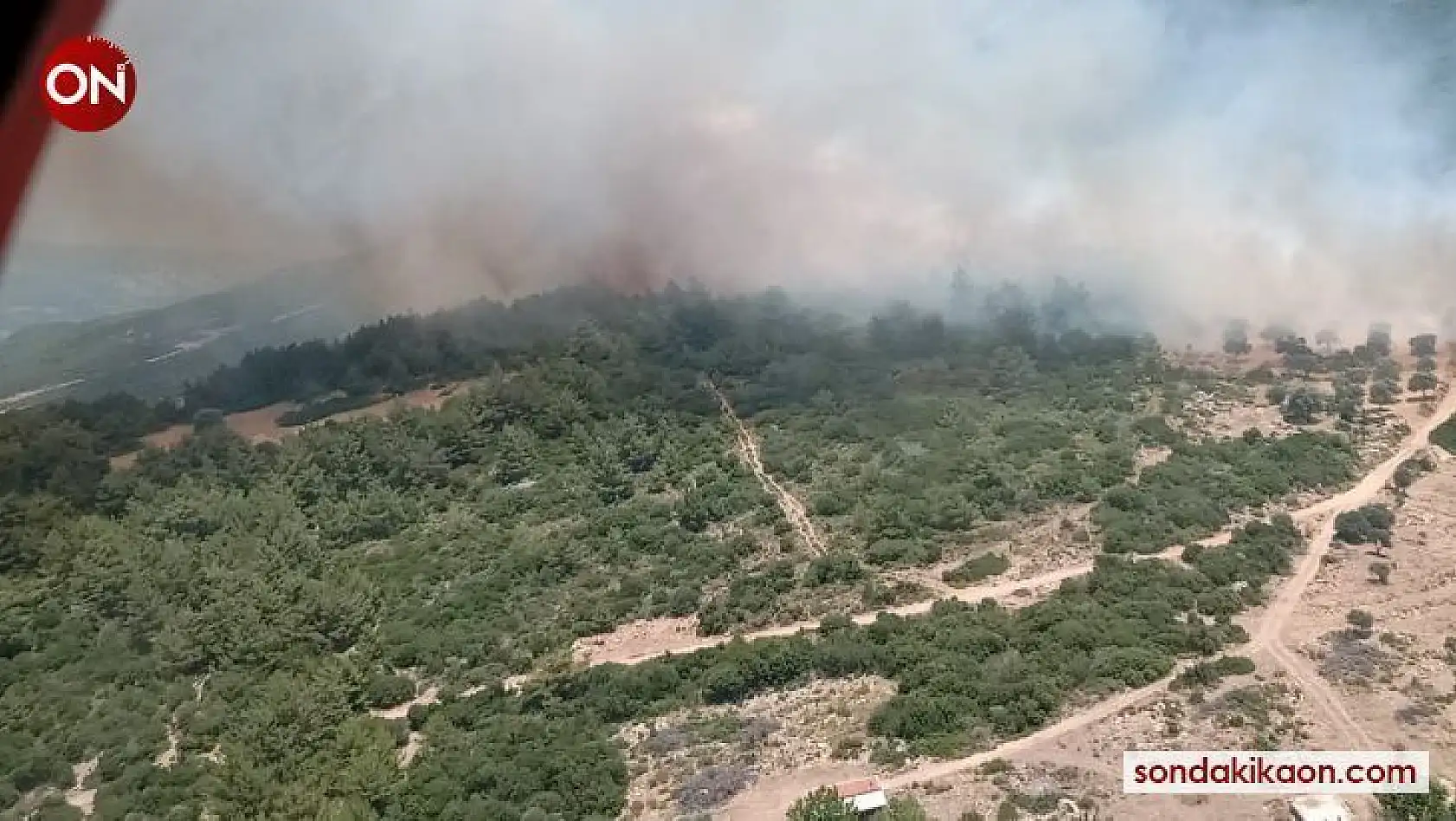 İzmir'de makilik alanda çıkan orman yangını kontrol altında