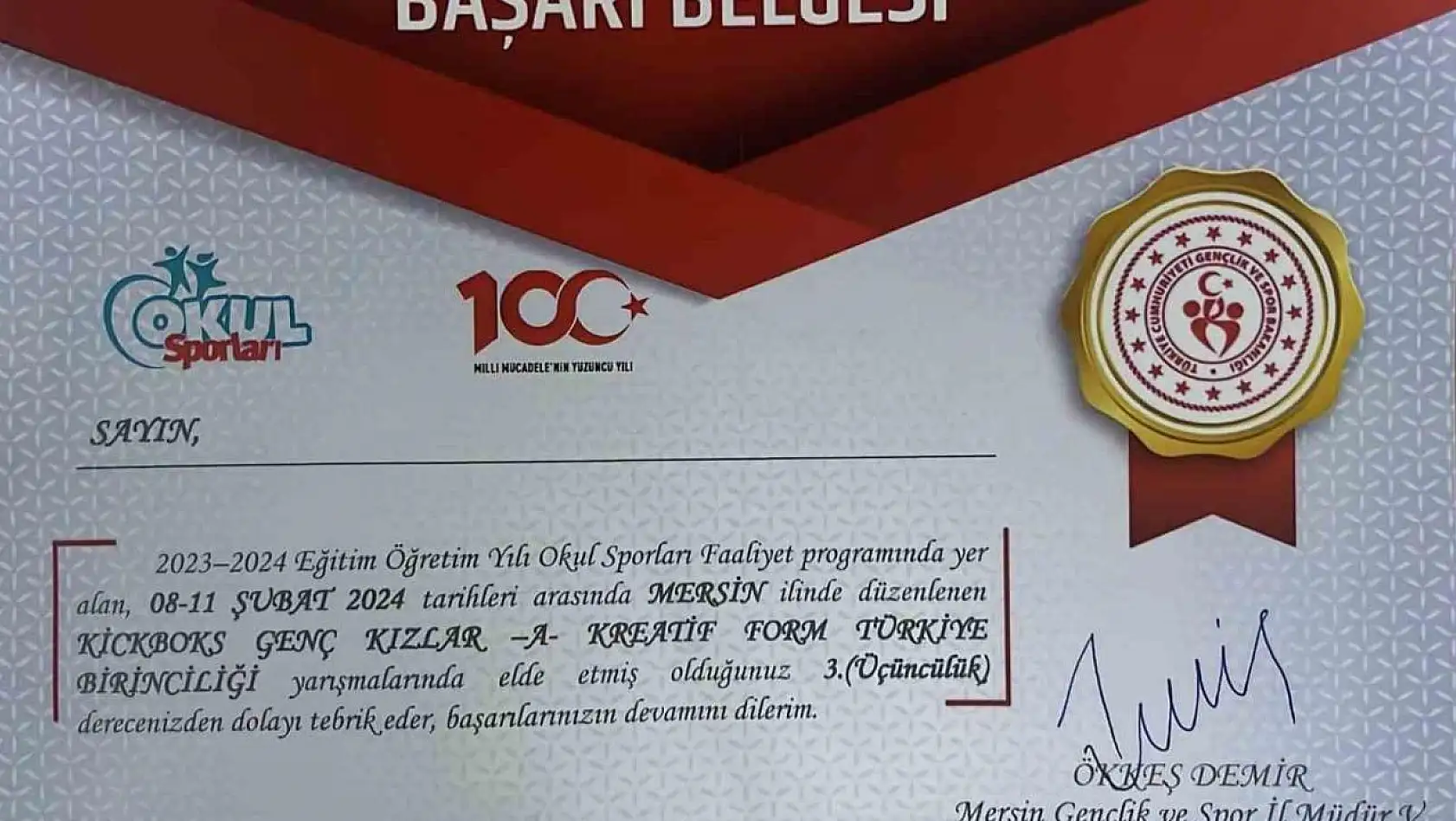 Kütahya Nafi Güral Fen Lisesinden kick boks müsabakalarında Türkiye derecesi