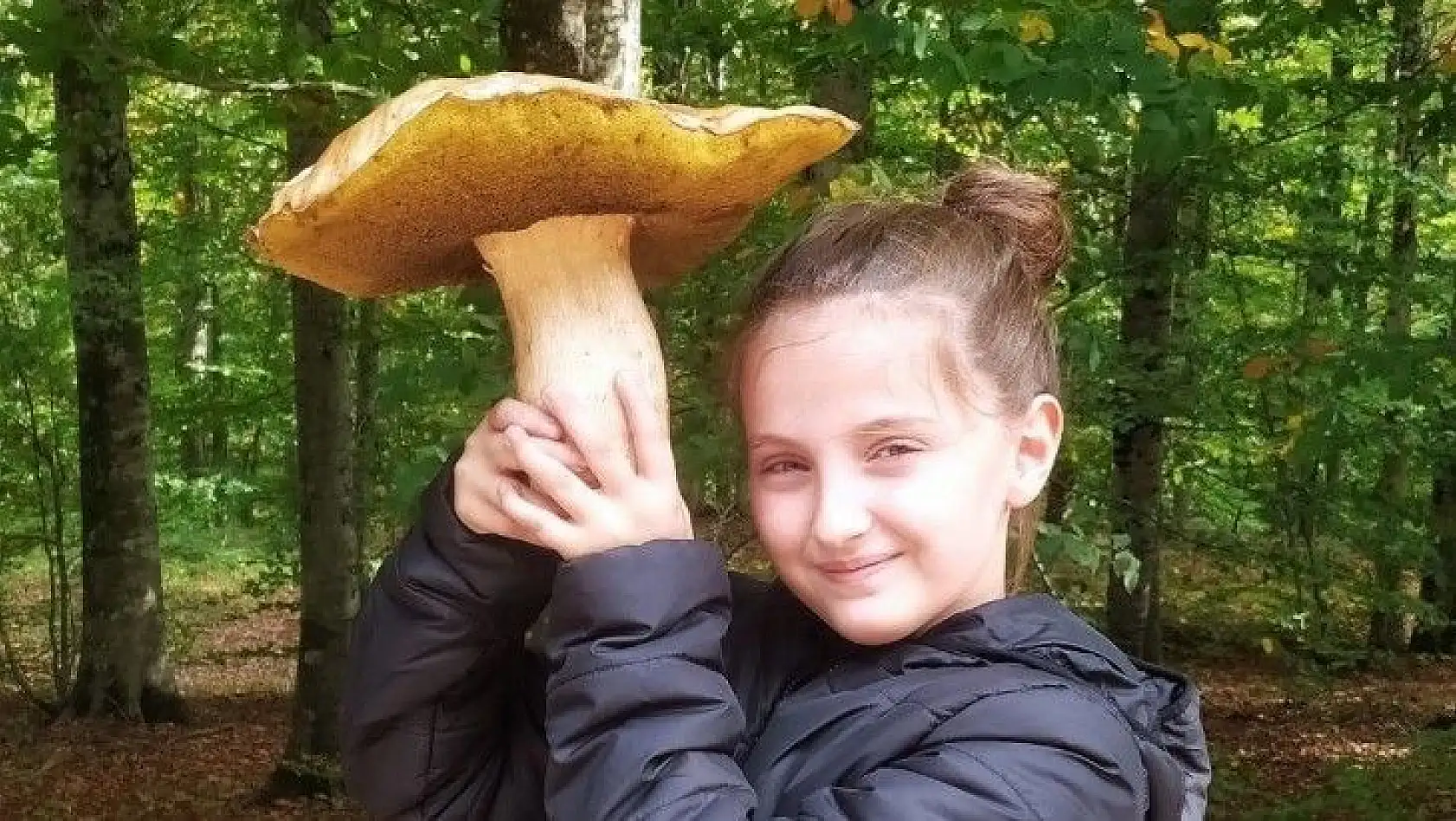 (Özel) Mantar avcısı minik kız 2 kiloluk dev mantar buldu
