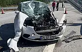 Susurluk'ta otoyol girişinde trafik kazası: 1 yaralı