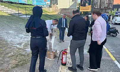 Bandırma'da yangın tatbikatı gerçekleştirildi