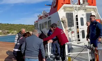 Erdek'te fırtınaya rağmen hasta tahliyesi gerçekleştirildi