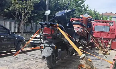 Gönen'de plakasız motosikletlere yönelik denetimler sıklaştırıldı
