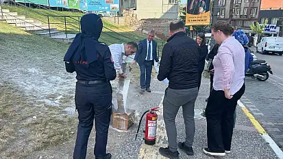 Bandırma'da yangın tatbikatı gerçekleştirildi