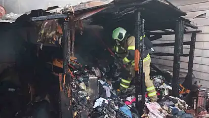 Erdek'te yangın: Konteyner ev kullanılamaz hale geldi
