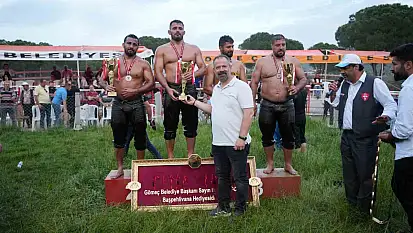 Gömeç'te yağlı güreşlerin başpehlivanı Süleyman Başar oldu