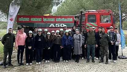Gönen'de öğrencilere orman yangınlarına karşı farkındalık eğitimi verildi
