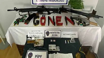 Gönen'de uyuşturucu ve silah operasyonu