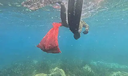 Bodrum'da deniz dibi temizliği başladı
