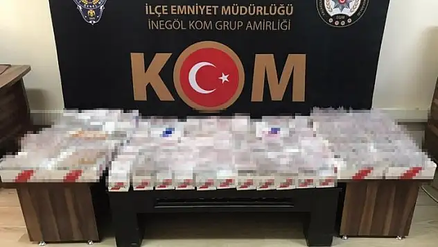 13 bin adet doldurulmuş satışa hazır makaron ele geçirildi