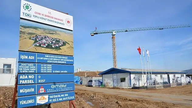 Aliağa'da 614 konutluk TOKİ projesinde çalışmalar sürüyor