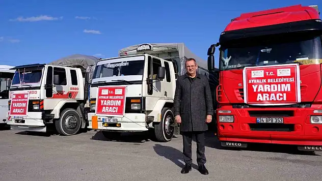 Ayvalık'tan deprem bölgesine yardım köprüsü kuruldu