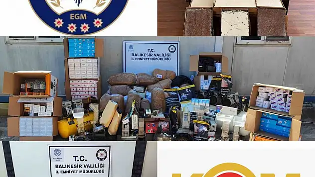 Balıkesir'de kaçak tütün ve kaçak sigara operasyonu: 8 gözaltı