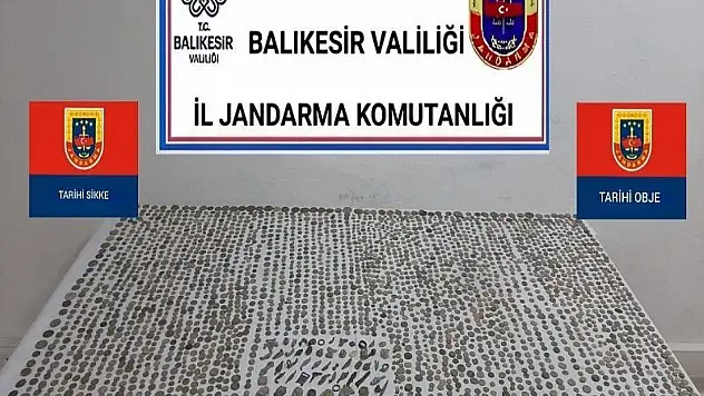 Bandırma'da 3 bin 985 tarihi sikke ele geçirildi