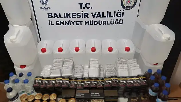 Bandırma'da sahte ve kaçak alkol operasyonu