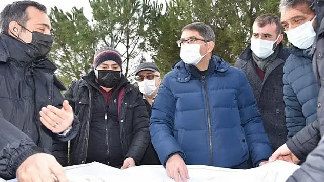 Başkan Çelik Sancaklıiğdecik çok amaçlı salon inşaatında incelemelerde bulundu