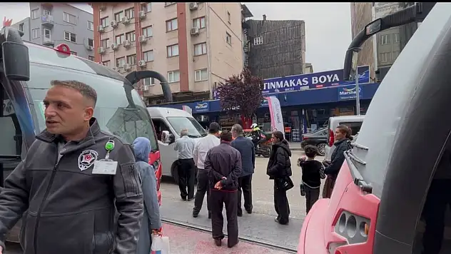 Bursa'da tramvay yangını paniğe neden oldu
