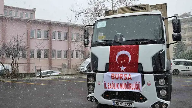 Bursa'dan deprem bölgesine tıbbi malzeme desteği