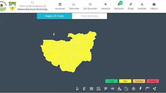Bursa için kuvvetli rüzgar ve fırtına uyarısı