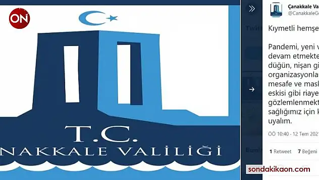 Çanakkale Valiliğinden varyant uyarısı