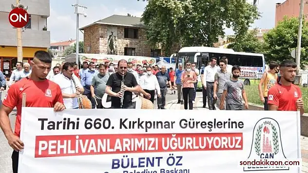 Çanlı pehlivanlar 660. Kırkpınar Yağlı pehlivan güreşlerine uğurlandı