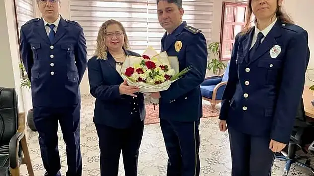 Germencik Kaymakamı Doğru, İlçe Emniyet Müdürü Haykırer ve teşkilat mensuplarını ağırladı