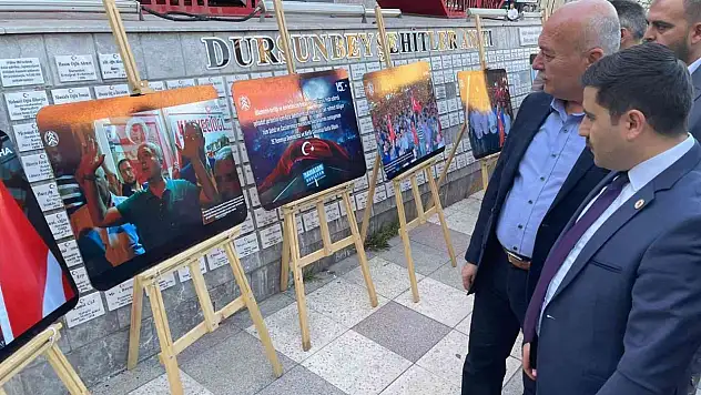 İHA'nın 15 Temmuz fotoğrafları Dursunbey'de sergilendi